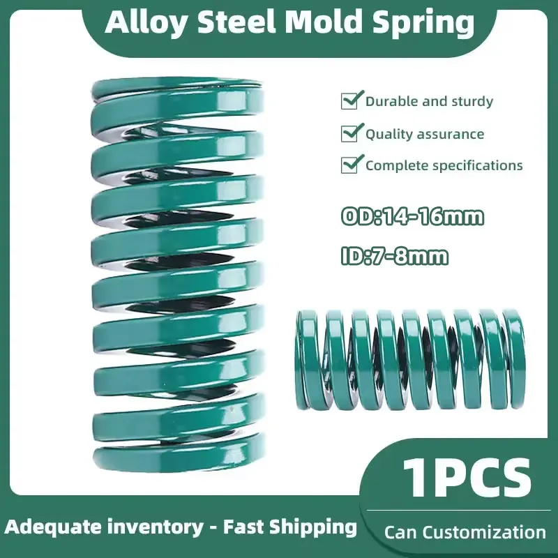 Green 1PCS Mould Die Spring Spiral Stamping Green Compression Springs For Rear Trunk Tailgate Strut Support Lift Bar ID=9-10mm
