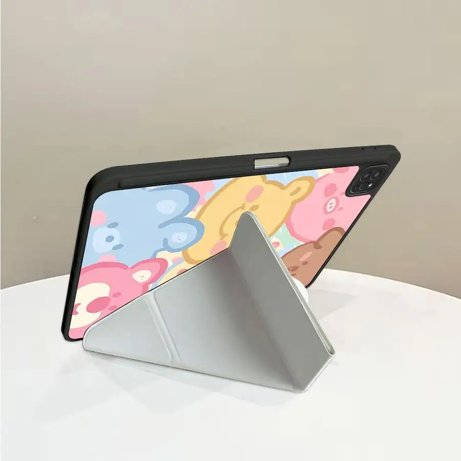 

Cute Cartoon Style Holder Cover Tablet Case For iPad Pro 2025 Pro 11th 10th 9th 8th 7th 12.9inch Air 4 5 M3 M2 1 2 M4 11inch