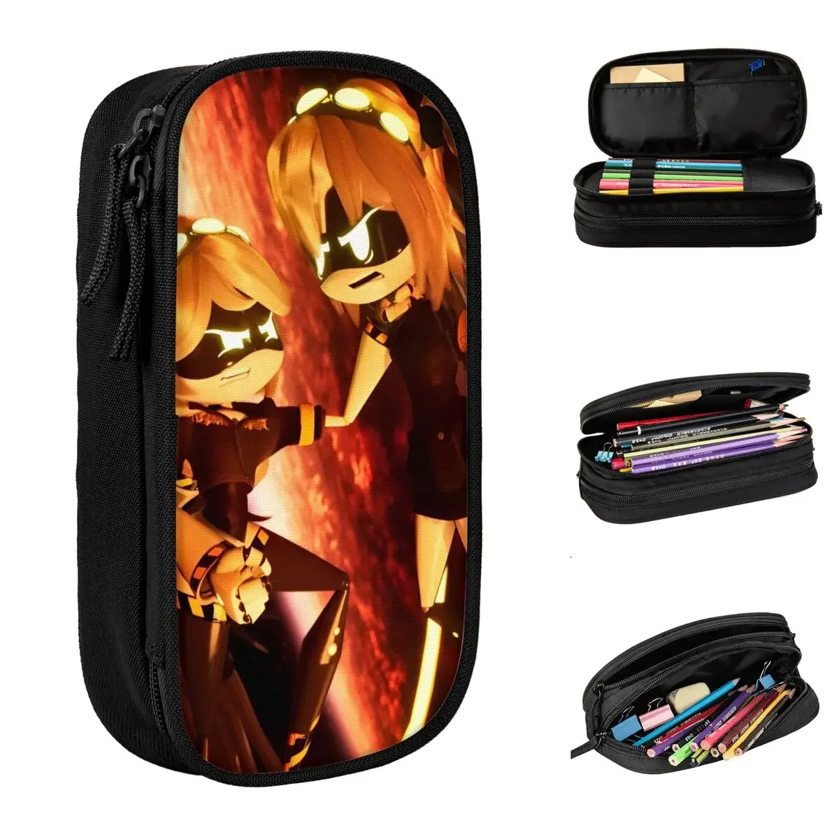 Murdering Cartoon Droneses Pencil Case Lovely Romance Comedy Pen Box Bag Girl Boy Large Storage School Supplies Gifts Pencil Box