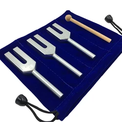 Tuning Forks Set 4096 Hz 4160 Hz 4225 Hz Tuning Forks Set Tuning Fork With Wooden Hammers And Cloth Bag Accessories Style 1