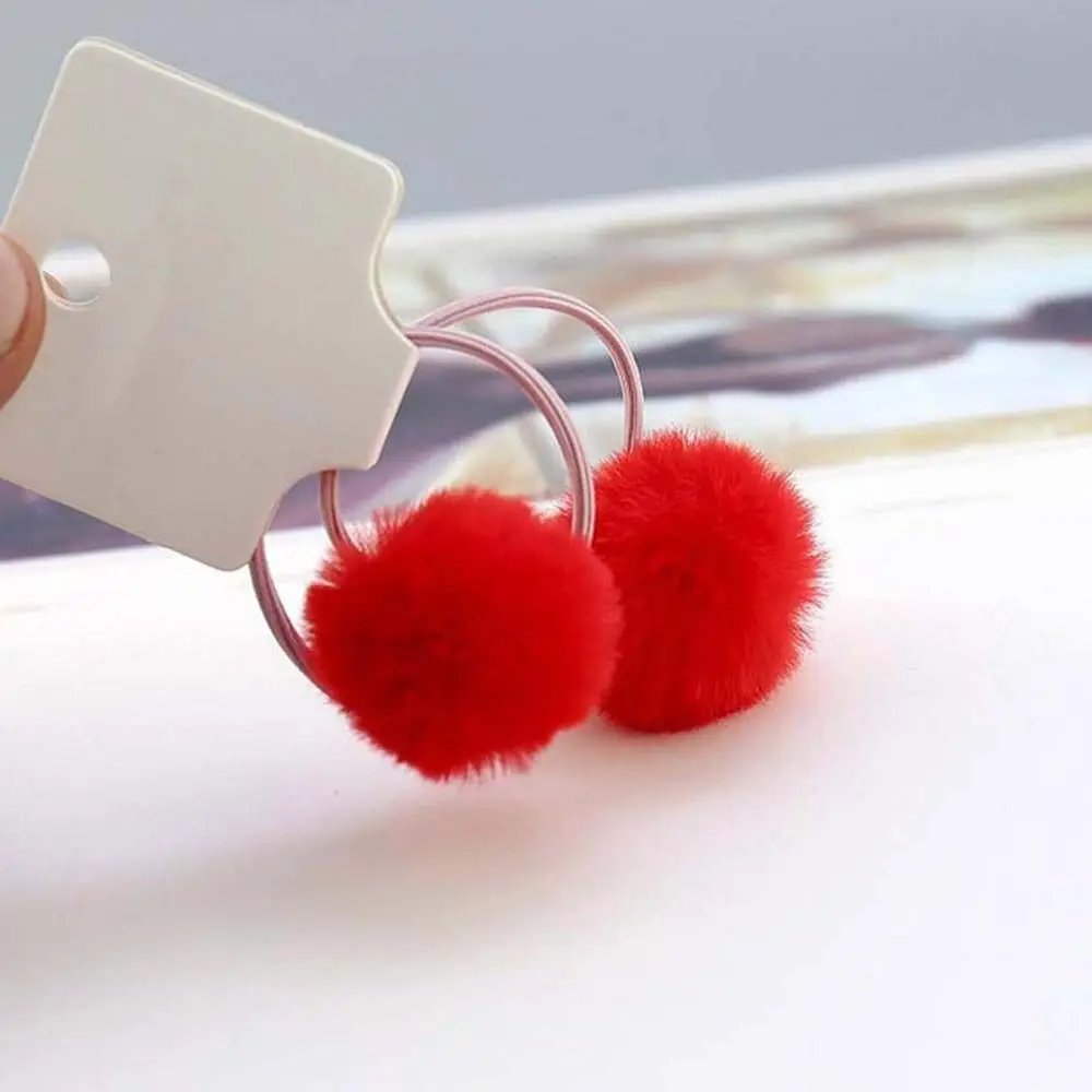 Elastic Sweet Fur Ball Children Pompom Kids Rubber Band Girl Hair Ring Hair Rope Hair Accessories