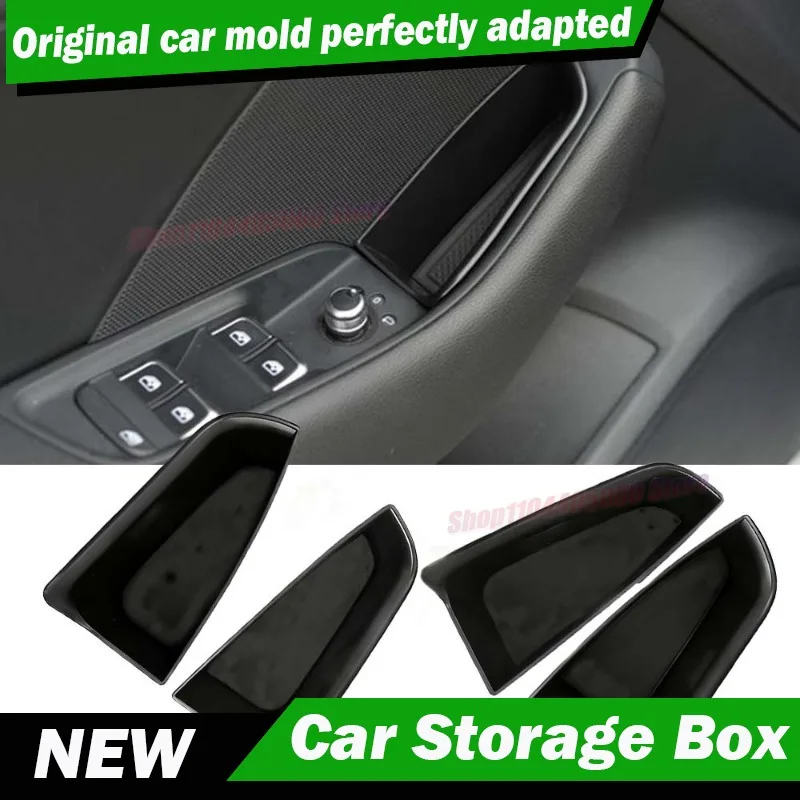 Car Armrest Storage Box Central Console Storage Box Container Tray Interior Accessories For Audi A3 2014-2020