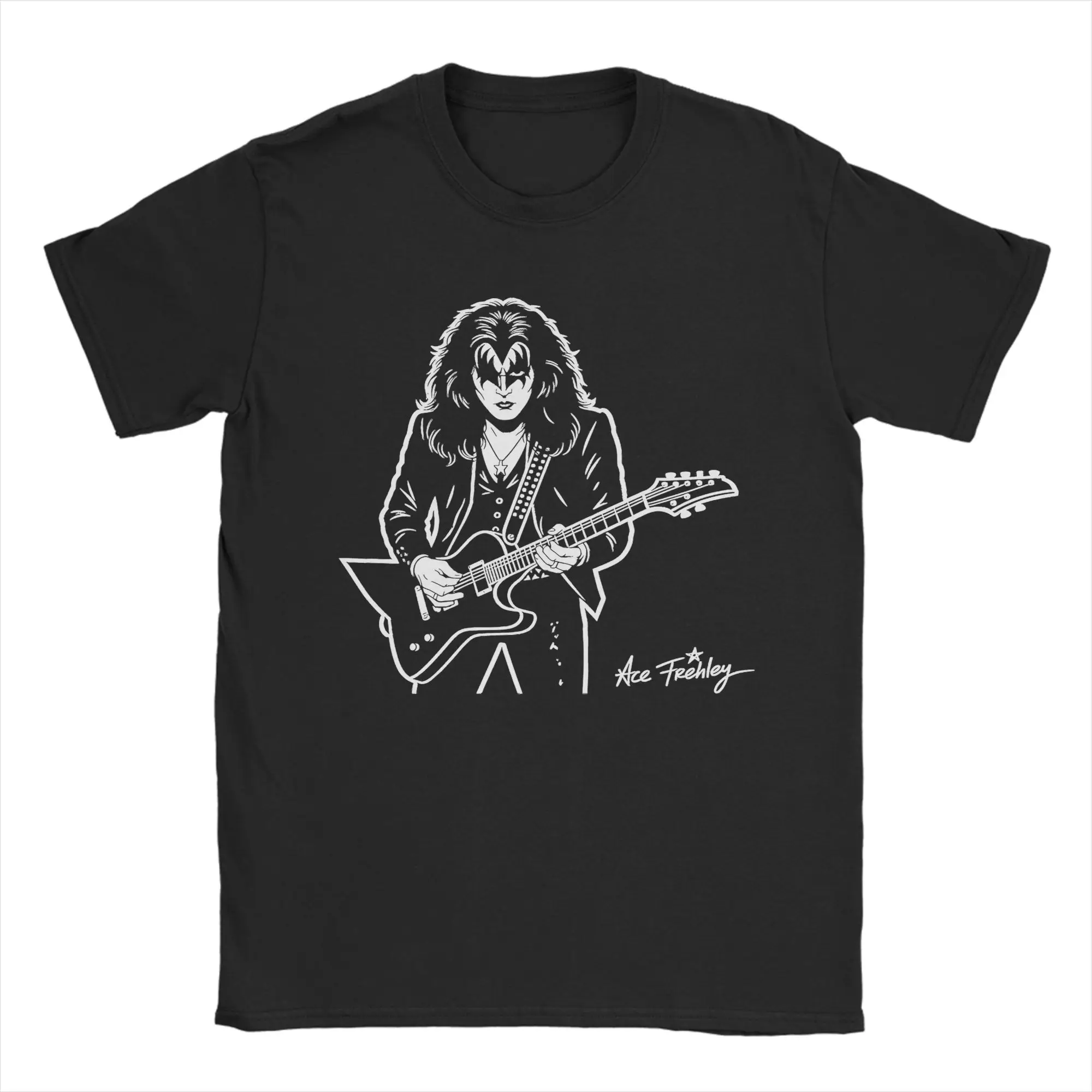 RIP Ace Frehleys Pure Cotton T Shirt For Mens Summer  Y2K Casual T-Shirts Round Neck Fashion Tees Big Size Design Clothing