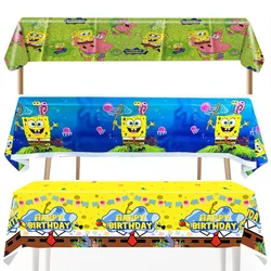 SpongeBob SquarePants Party Tablecloth Decorations Baby Shower Birthday Theme Disposable Tablecloth Kids Birthday Party Supplies