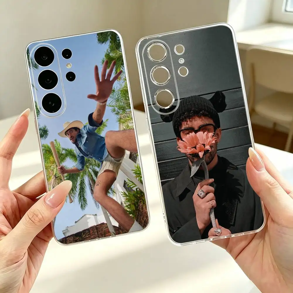 B-Bad Bunny Latin Trap  Phone Case For Samsung S25,S24,S21,S22,S23,S30,Ultra,S20,Plus,Fe Transparent Cover Gift