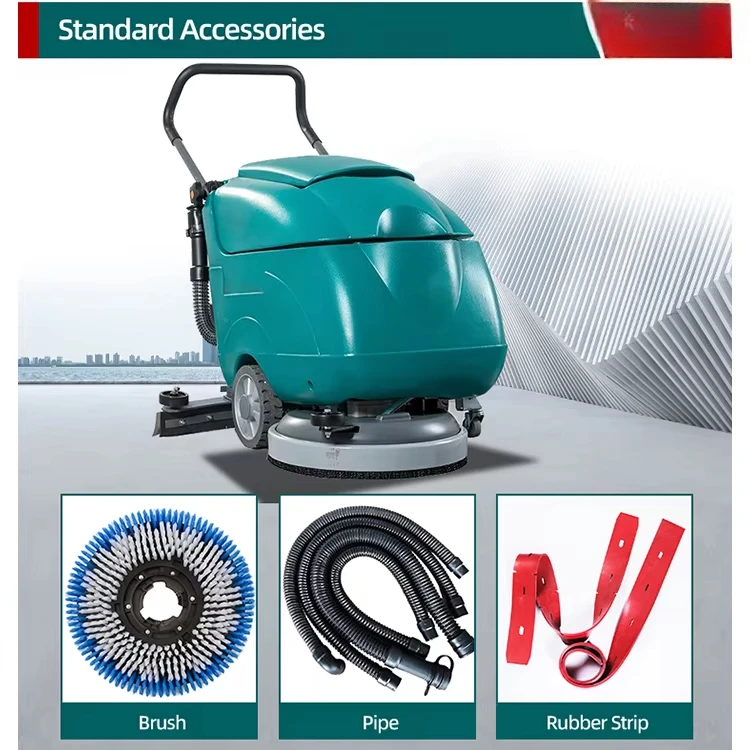 Purificador de piso comercial sem fio de disco único com bateria 430 largura 24V máquina automática de limpeza de piso para mercado