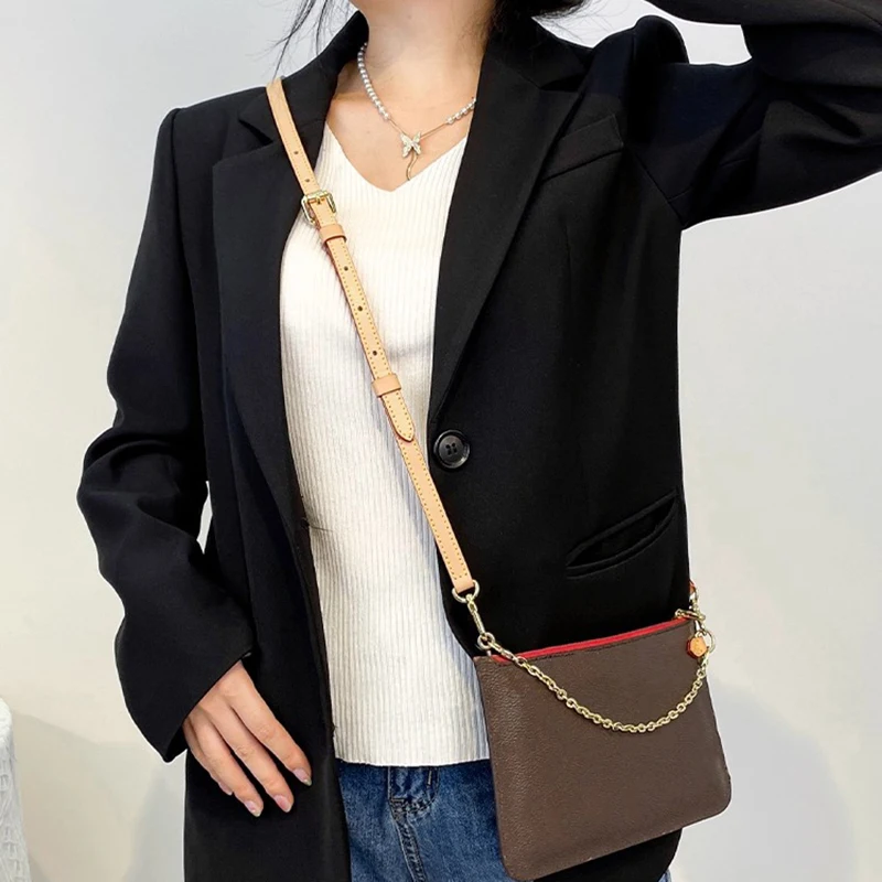 Skórzane paski zamienne, cienkie, długie, regulowane, do torebek luksusowych marek, akcesoria.