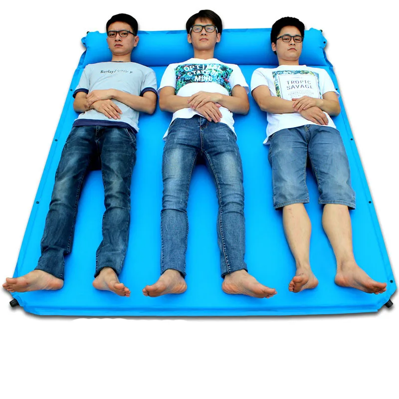 CS033-3 Broadened 160cm Automatic Self-Inflatable Mattress Outdoor Cushion 190* 160 * 3.5cm Large Space Camping Mat for 2persons