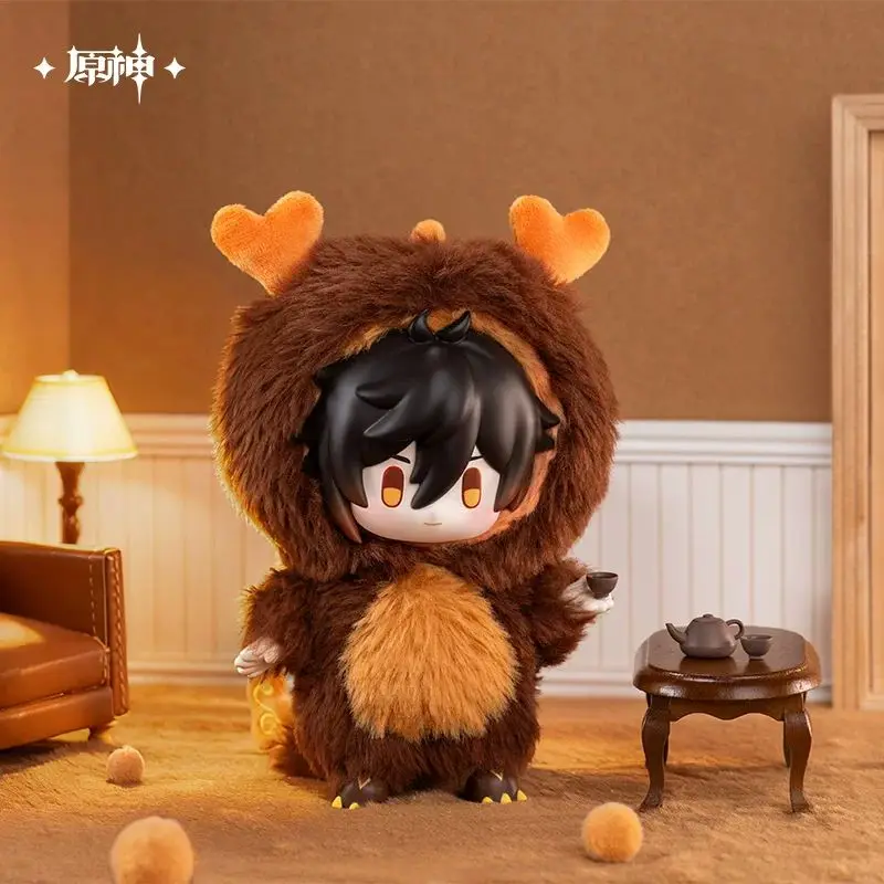 [Authentic] Genshin Impact Cartoon Character Fun Anime Cosplay DIY Decorations—Winter Stay-at-Home Series Plush Ornaments Genshi