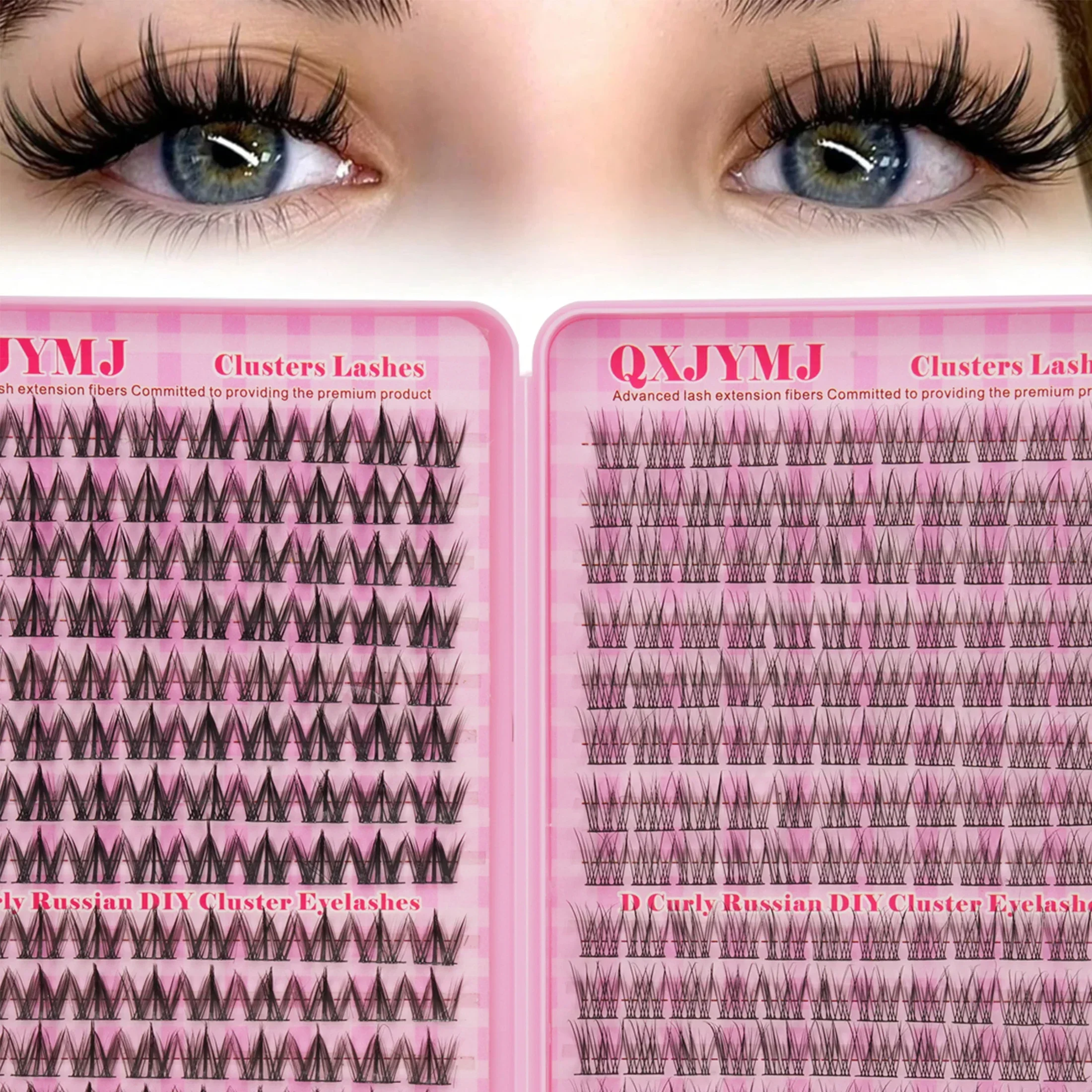 12 Rows Russian Cluster Lashes - đánh giá và giá Eyelash Extension Wispy