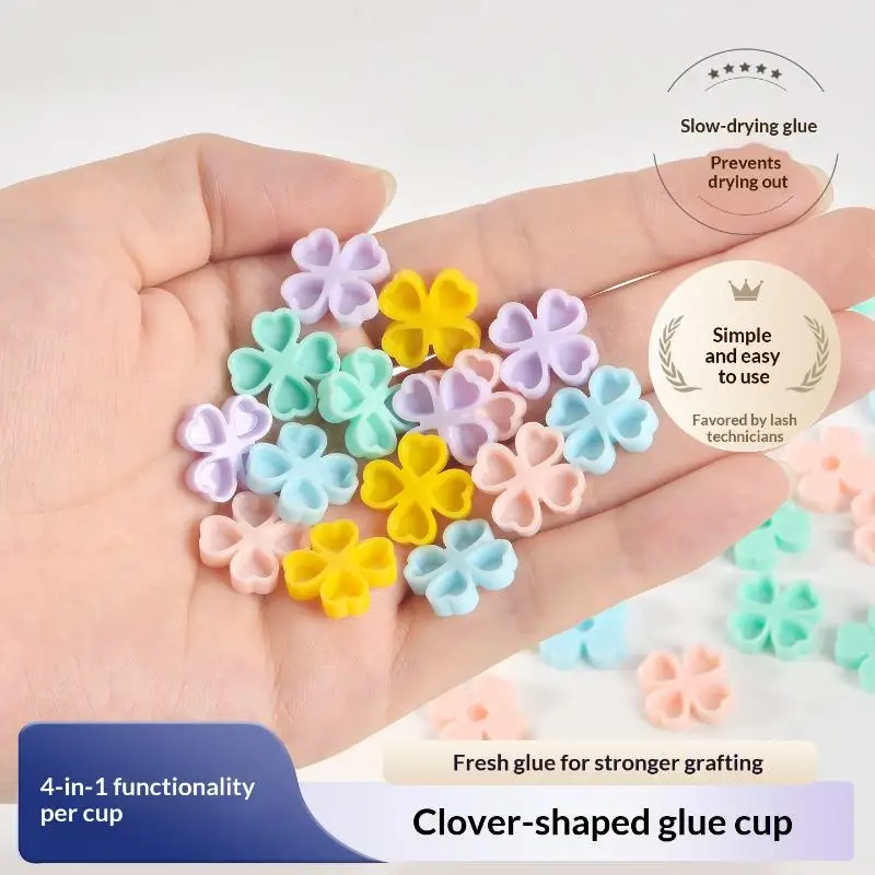 100 Pcs Disposable Eyelash Glue Cup Holder Tattoo Pigment Eyelash Extension Makeup Women Lash Supplies