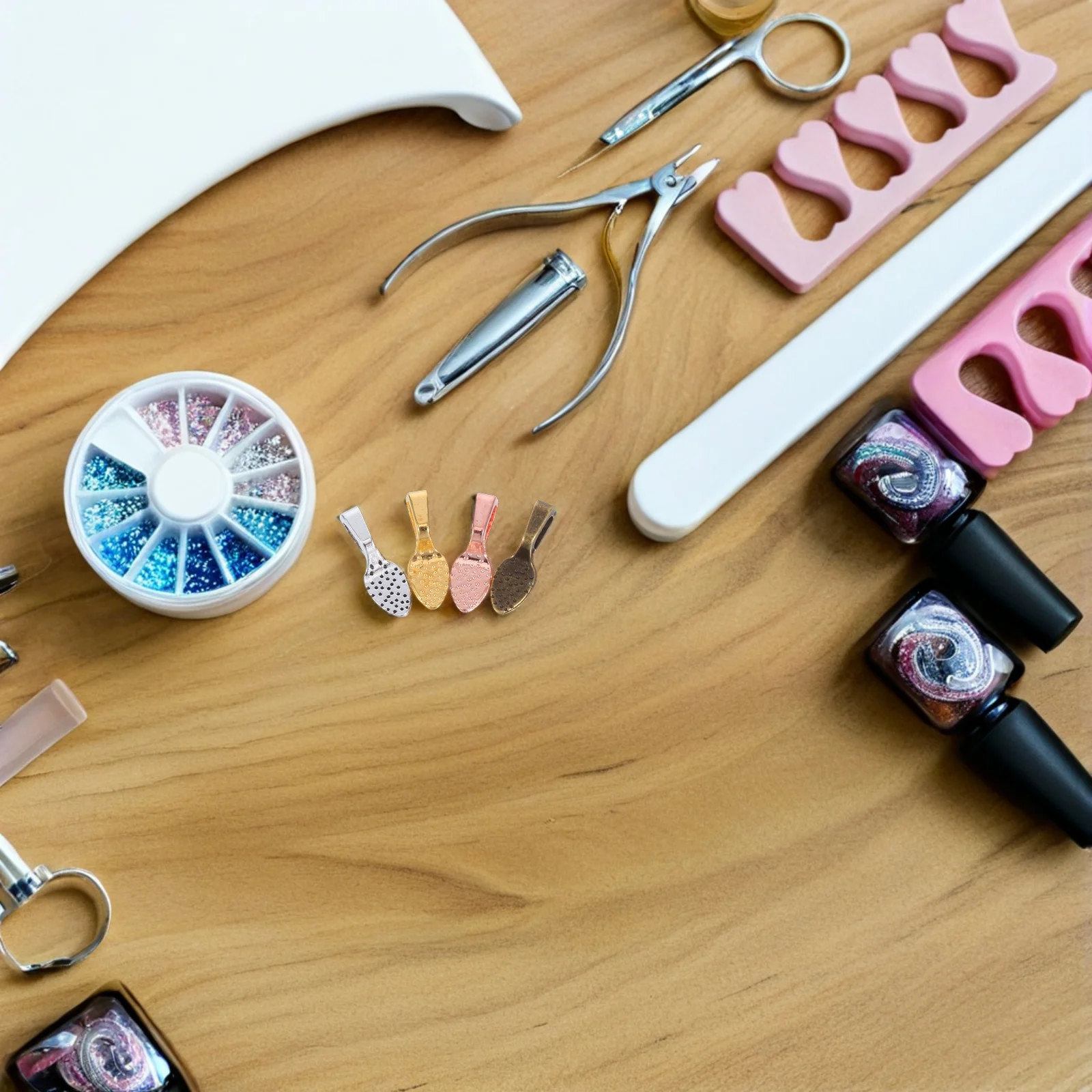 

400Pcs Glue on Bail Pendants Oval Round Flat Jewelry Making Supplies DIY Charms Connectors Crafts Brass Bail Glue on Pendants