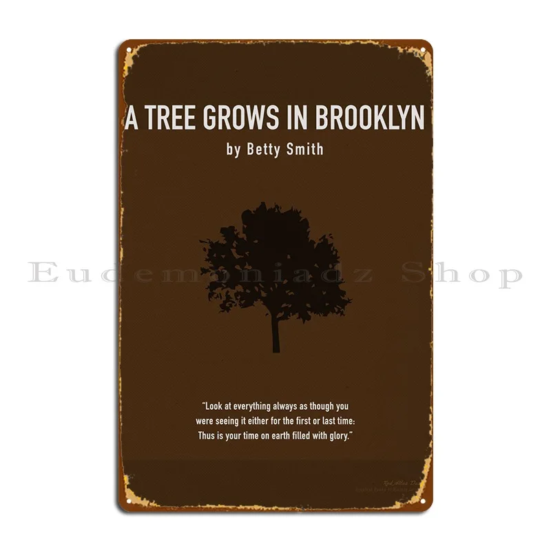 

A Tree Grows In Brooklyn Metal Sign Cinema Club Create Bar Kitchen Tin Sign Poster