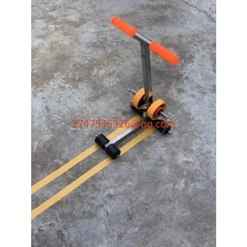 Basketball court line drawing device Masking paper tape sticking machine Badminton parking space marking floor Highway color