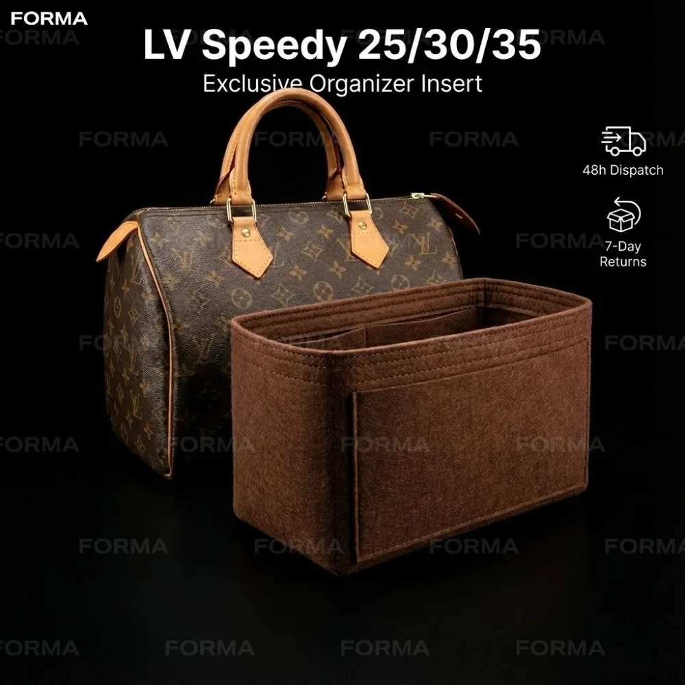 

Felt Purse Organizer Insert Fits LV Speedy Handbag Shaper Liner Bag inBag Multi Pockets Zipper Storage Cosmetic Tote Accessories