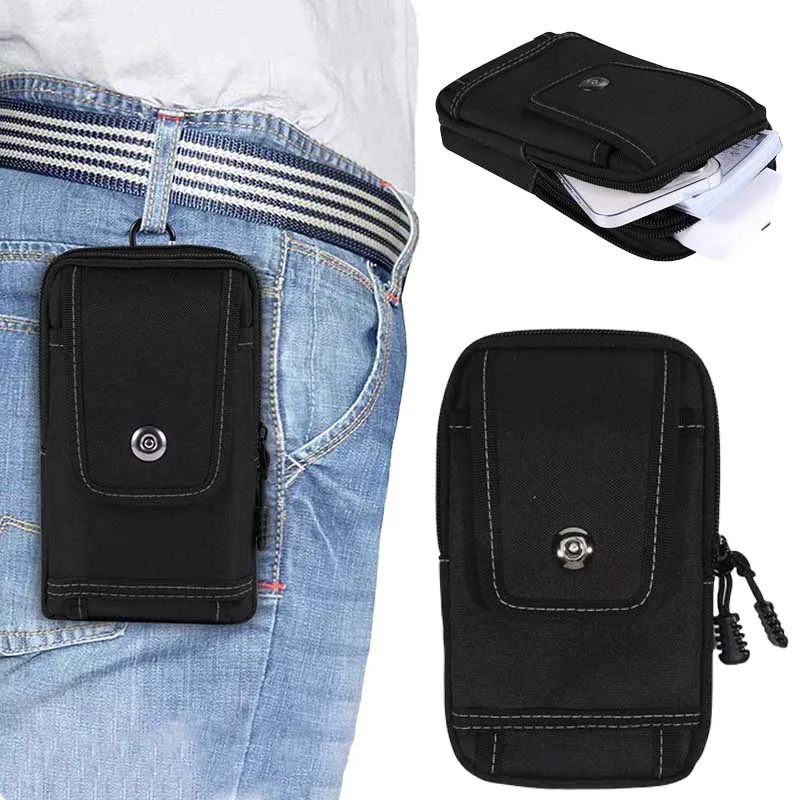 Tactical Molle Bag Sports Belt Waist Bag Men Double Layer Mobile Phone Pouch Camping Hunting Fanny Pack Utility EDC Pack