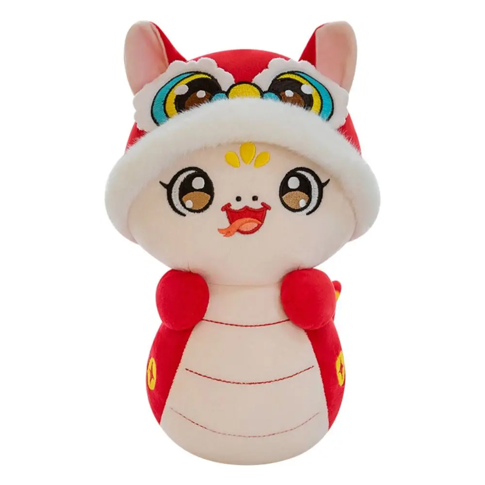 Big Eyes Snake Year Plush Toy The God of Wealth Chinese Style Wealth Snake Year Mascot Toy Good Luck Blessing