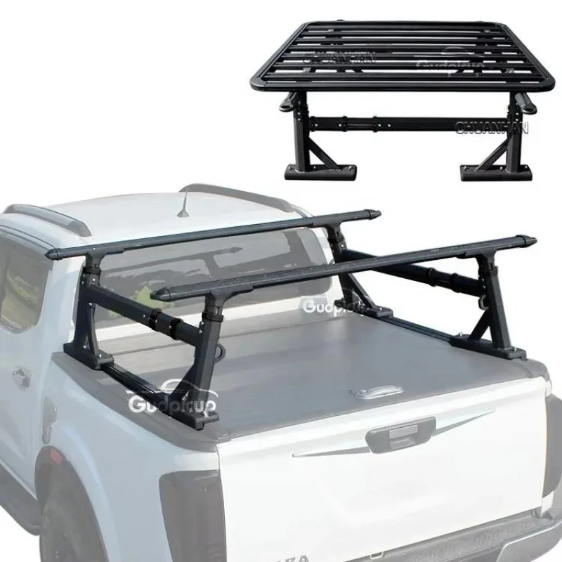 

Pickup Accessories Roll Bar With Bracket Roof Rack Lage Truck Back Rack for F150 Hilux Navara