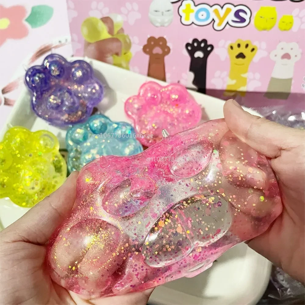 Squishy Toy Kawaii Cat Paw Mochi Taba Fidget Toys Cute Plush тапа лапка Rebound Pinch Decompression Stress Release Toy juguetes