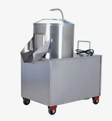 Pelador de Patatas, Taro, Dátiles Rojos, Jengibre y Batata Totalmente Automático de Acero Inoxidable Comercial para Limpiar Verduras y Frutas