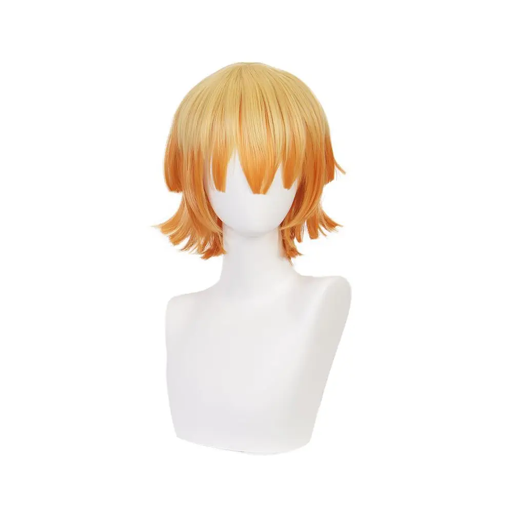 

Anime Agatsuma Zenitsu Cosplay Wig 30cm Yellow Gradient Wigs Heat Resistant Synthetic Hair