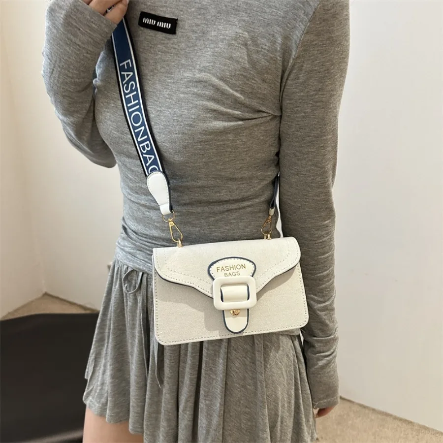 

Fashion simple aesthetic personality trend versatile texture small square bag collision color splicing shoulder crossbody bags