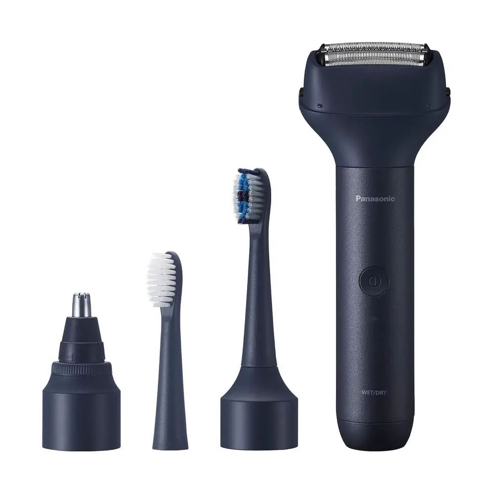 

3-Blade Electric Shaver Kit: Wet/Dry Nose Trimmer & Toothbrush for Men's Grooming