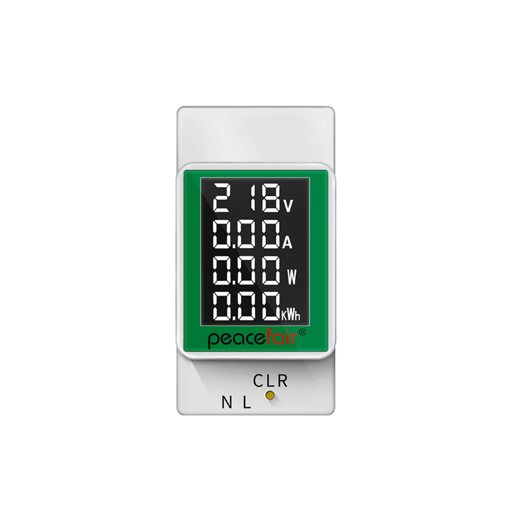 AC Digital Display Rail Meter AC 50V-300V 100A Digital Power Energy Voltmeter Ammeter Power Consumption Meter Wattmeter