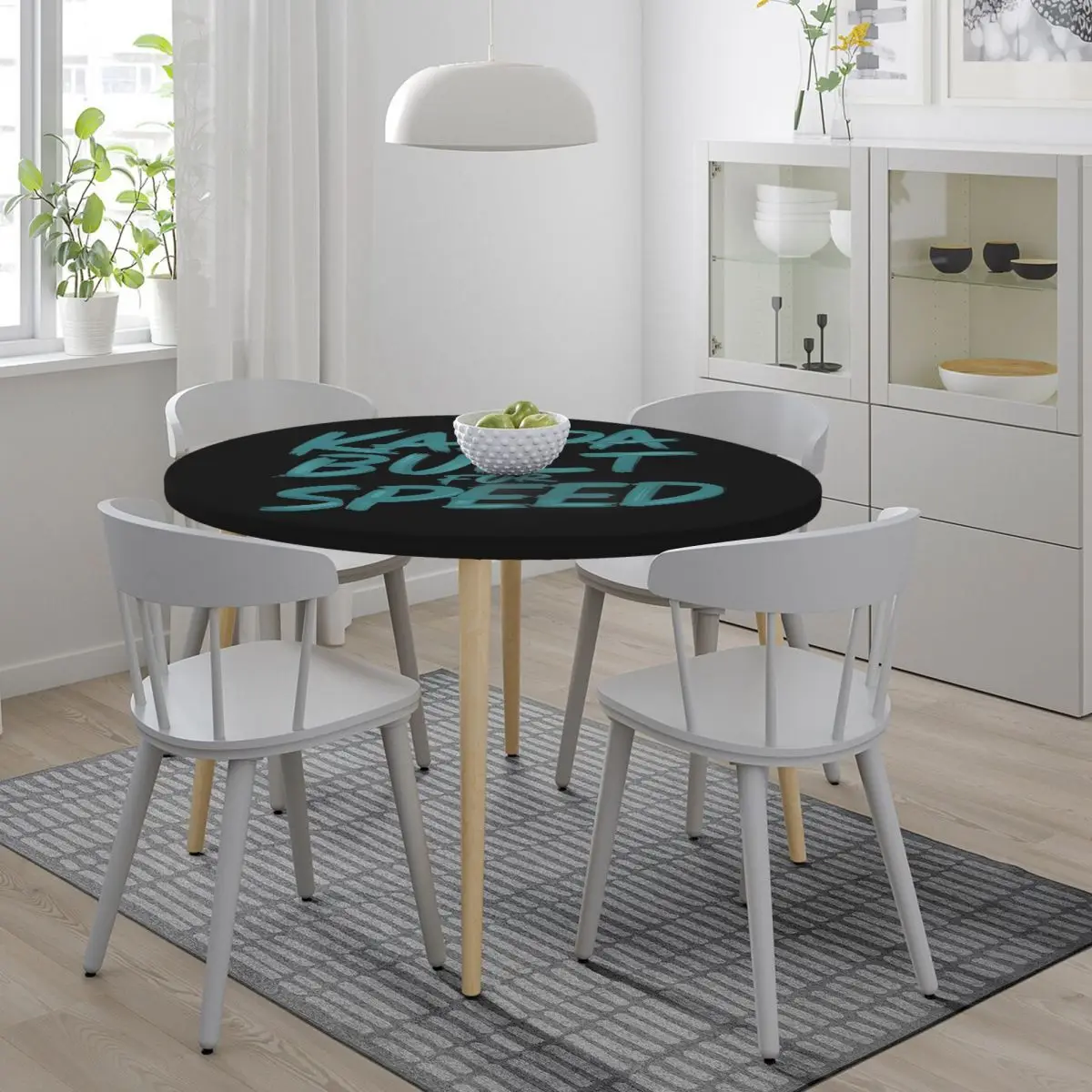 Kaspa Blockchain Innovative And Secure Waterproof Round Tablecloth Oilproof Table Cloth for Kitchen Events Dining Table Cover