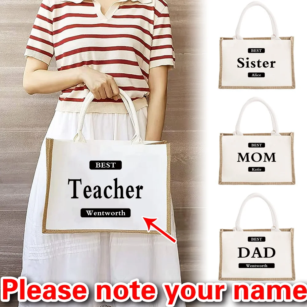 

Сумка из хлопка и льна на одно плечо с принтом Сумка большой вместимости Сумка для покупок