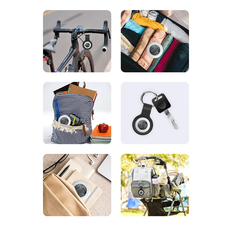 ELEC-Bluetooth GPS Airtag Tracker Smart Work для Apple Find My Global Network Key Finder Air Tag с чехлом для IOS для сумок