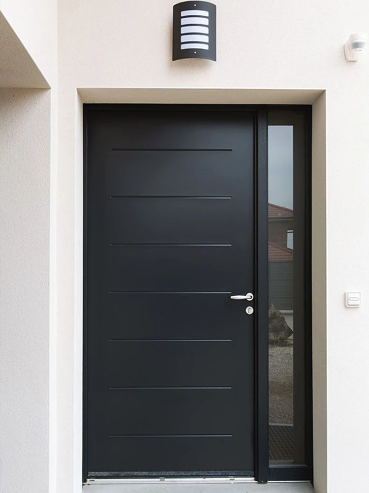 

House Front Exterior Door Entrance Security Entry Main Doors Exterior Casement Pivot Door Aluminum House Home Decor Custom