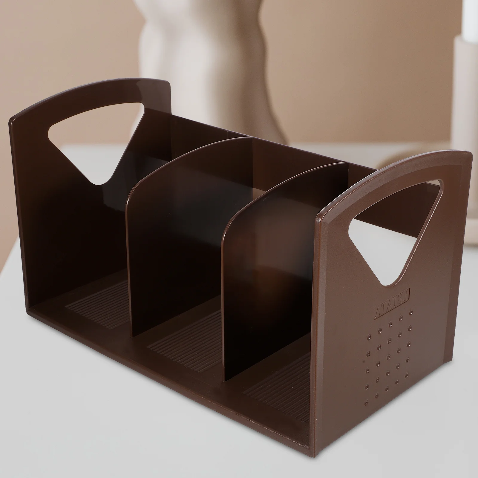 

Desktop Bookshelf Large Size Sturdy Smooth Surface Organizer Coffee for School Office Home Documents Books Convenient