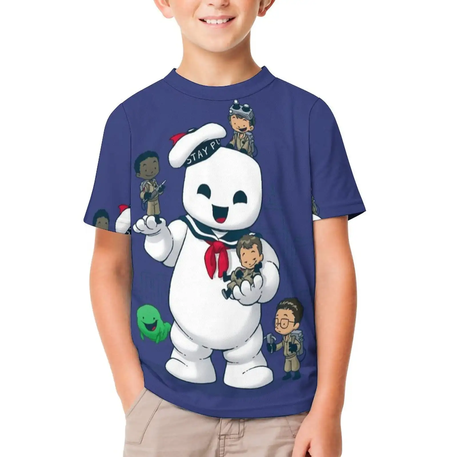 Ghostbusters Kids Top Stay Puft Logo Graphic Printed TShirt Boy Cool Casual Short Sleeve Creative T Shirt Party Fashion Clothing