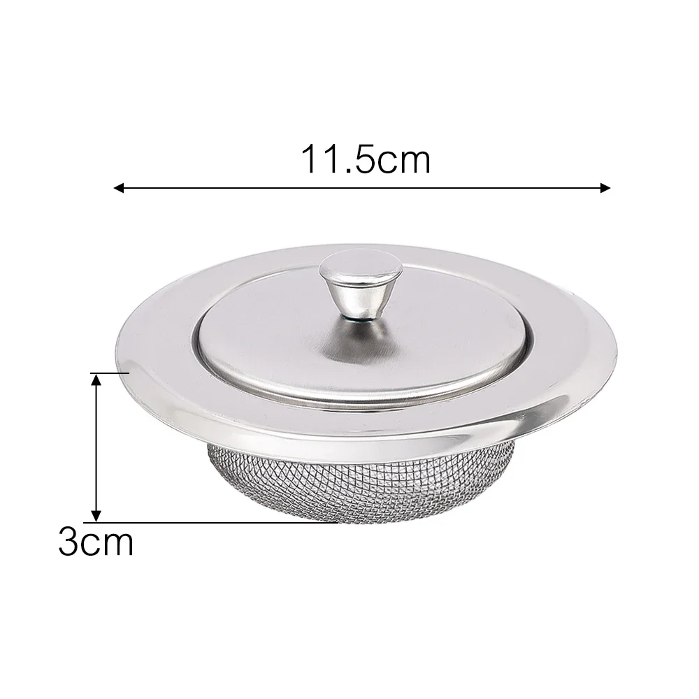 Stainless Steel Kitchen Sink Filter Mesh Sink Sewer Strainers with Lids Bathroom Floor Drains Catcher Waste Filter Trap Screen