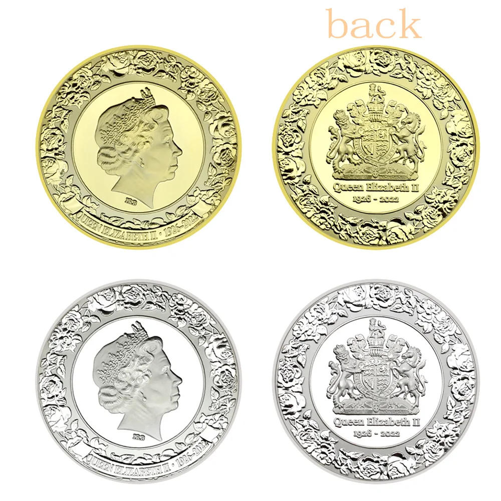 Her Majesty The Queen Elizabeth II Gold Commemorative Coin 1926-2022 UK Royal Family Prince Silver Collection Coin Gifts