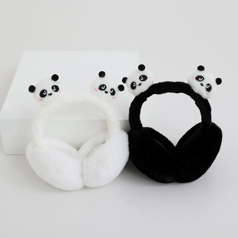 

Christmas Plush Panda Ear Moving Earmuffs Soft Cold Protection Cute Ear Muffs Keep Warm Warm Tool Windproof Ear Cap Women