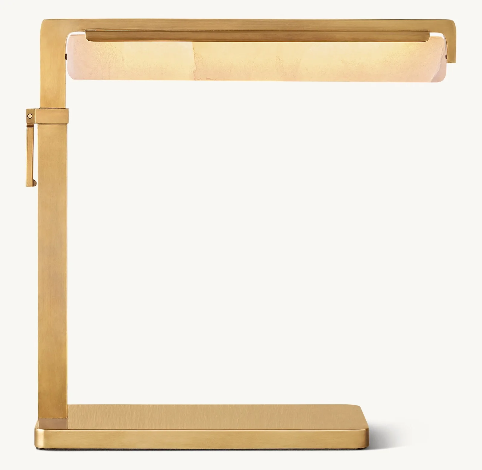 

！@Handcrafted High Quality Brass Base Light Simple Living Room Alabaster Table Lighting