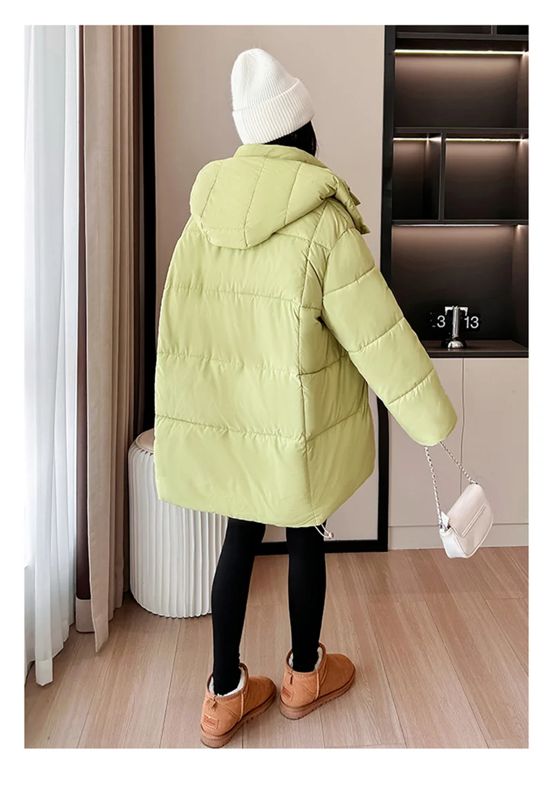 Female High-End Fashion Thick Down Cotton Jacket 2024 New Short Bread Jacket Cotton Jacket Women Winter Coat Loose Cotton Jacket