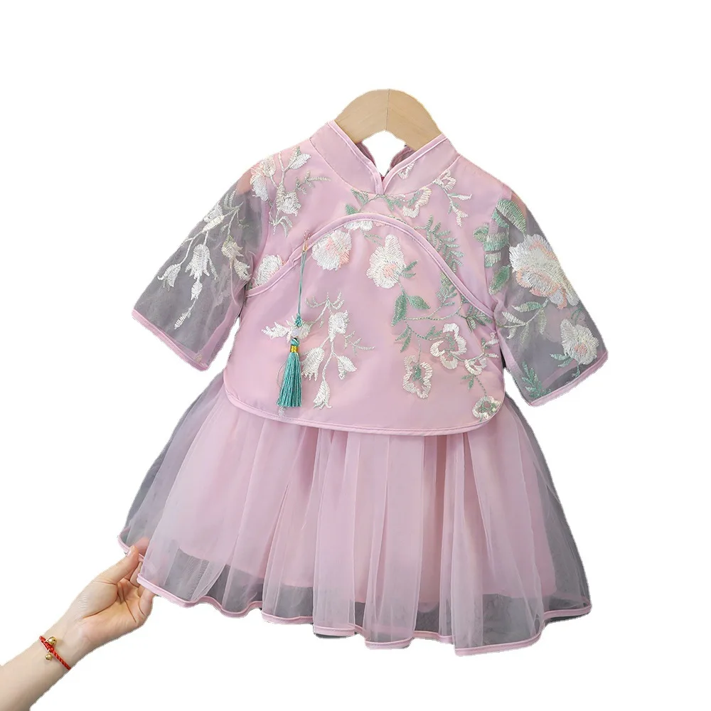 2023 Baby Girls' Fashionable and Fashionable Children's Skirt Mesh Princess Skirt Photography Clothing