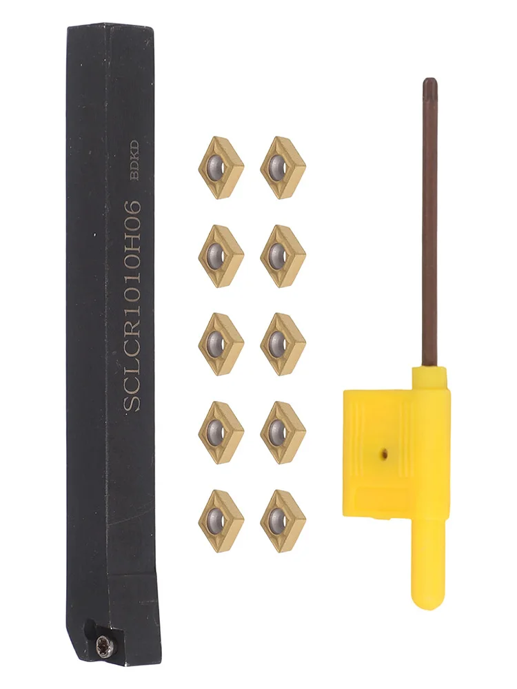 أداة المخرطة CCMT060204 تحول مستمر 10 قطع مجموعة سبائك الصلب المواد رقاقة كسر التحكم أداء القطع الممتاز #6