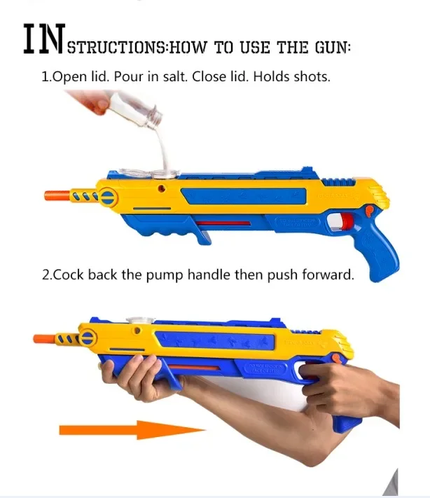 NUOYING New Fly Mosquito Gun 3.0 Salt Shooting Toy Gun Perfect Children's Day Gift for Adults Kids