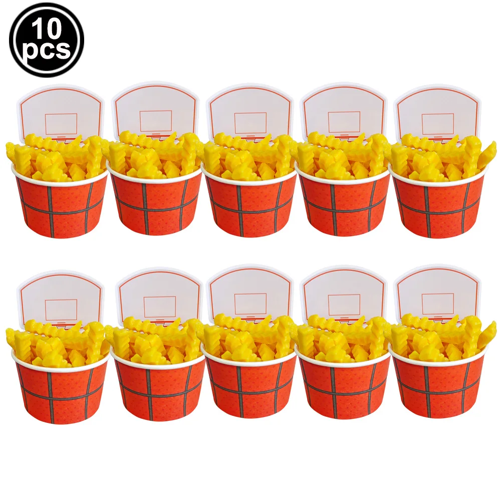 Basketball Papier Snack Schalen Einweg Dessert Lebensmittel Pappbecher Geburtstag Party Supplies Basketball Thema Geburtstag Party Dekore – Detail 3