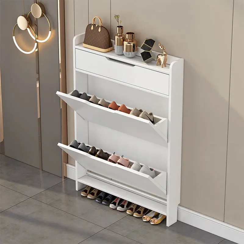 خزانة أحذية رفيعة للغاية مقاس 13 سم، شقة صغيرة ضيقة جدًا مع درج