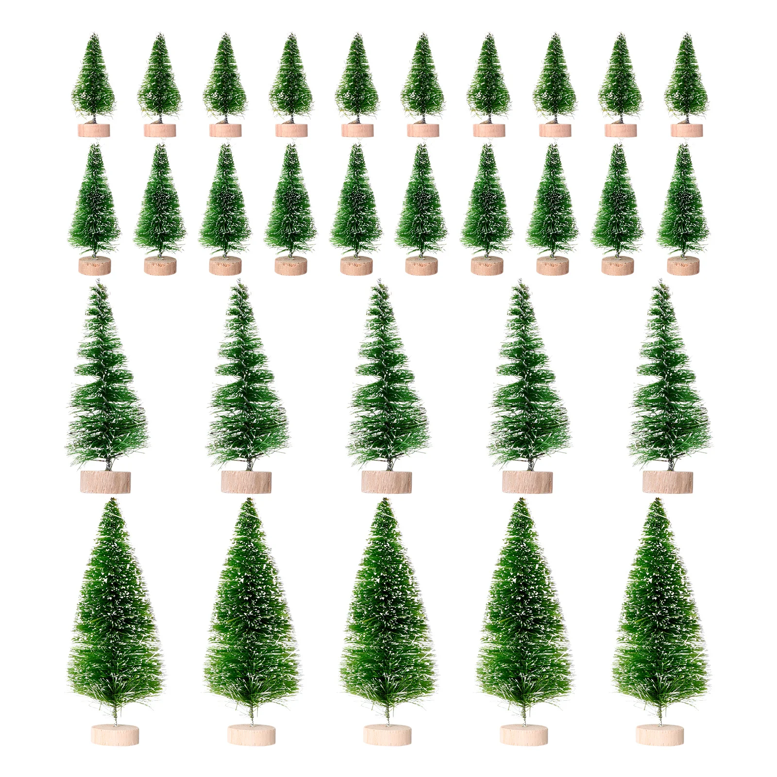 

30Pcs Mini Xmas Tree Ornament Small Christmas Tree Decoration Desktop Holiday Scene Layout Christmas Decor Scene Layout Prop