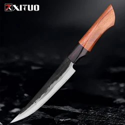 XITUO Super Sharp Utility Knife Pro Kitchen Fruit Knife Handmade Forged 3-layer composite clad steel Ultra Sharp paring knife