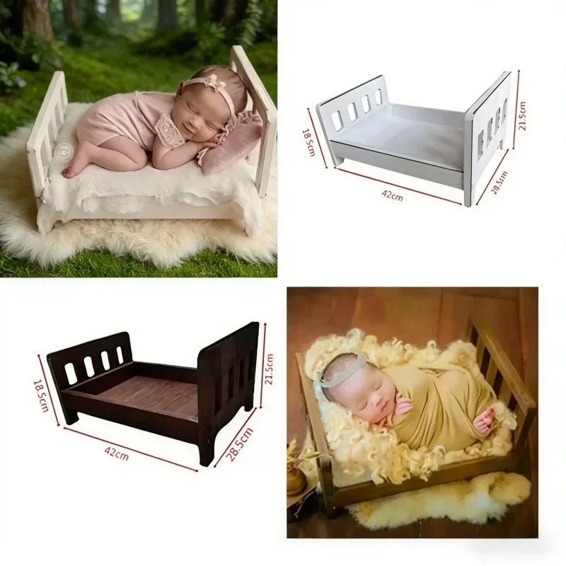 newborn-infant-photography-props-retro-wood-bed-baby-poses-growth-memorial-detachable-background-sofa-for-boys-shooting-props