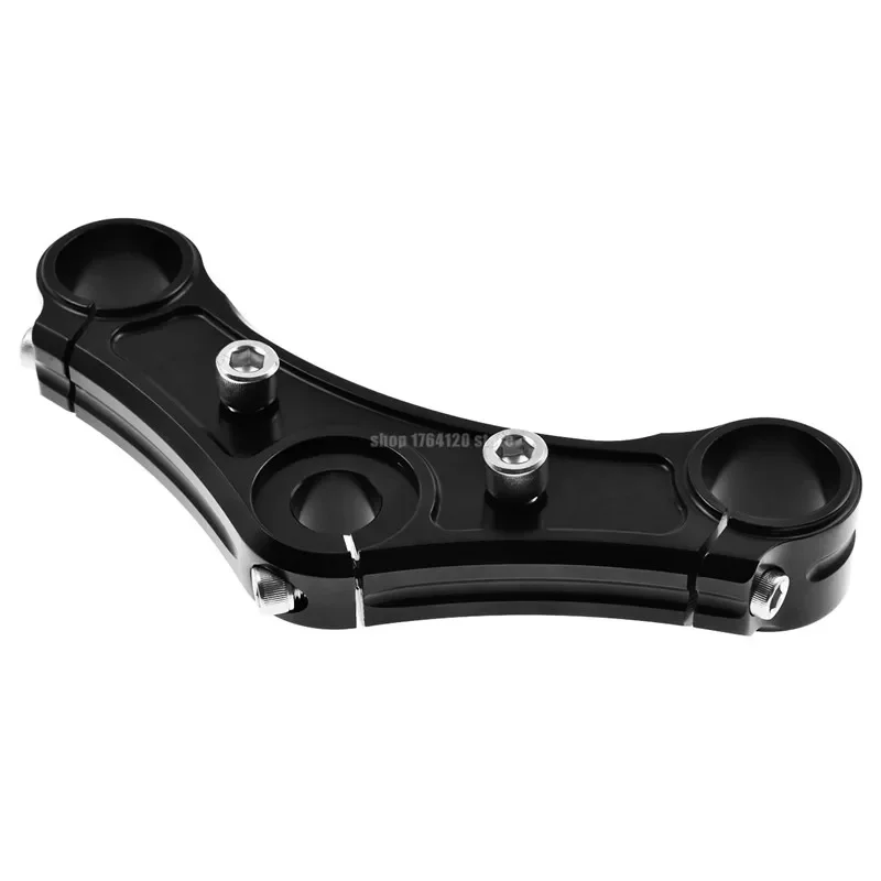 Motorcycle Top Triple Clamps w/ Riser Holes Black Aluminum For Harley Sportster Forty Eight XL1200X Dark Custom XL1200X 2010-15