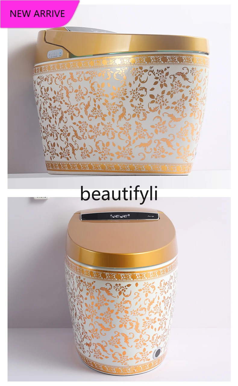 

Умный унитаз E Household Golden, полностью автоматический, без ограничений по давлению воды, электрический унитаз для ванной комнаты