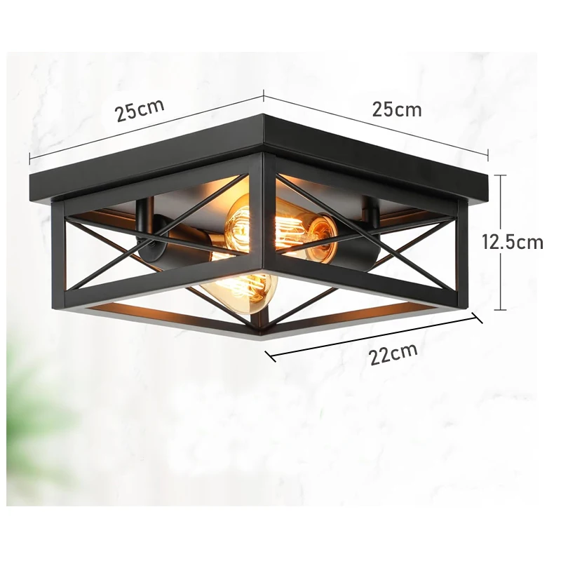 American Retro Industrial Ceiling Lamp Farmhouse Corridor Dining Room Lamp Kitchen Bedroom Balcony Ceiling Light